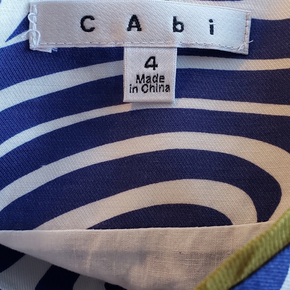 CAbi Blue & White Unique Skirt - Picture 2 of 8